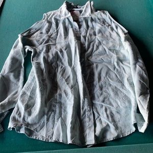 Miss me size small open shoulder long sleeve shirt